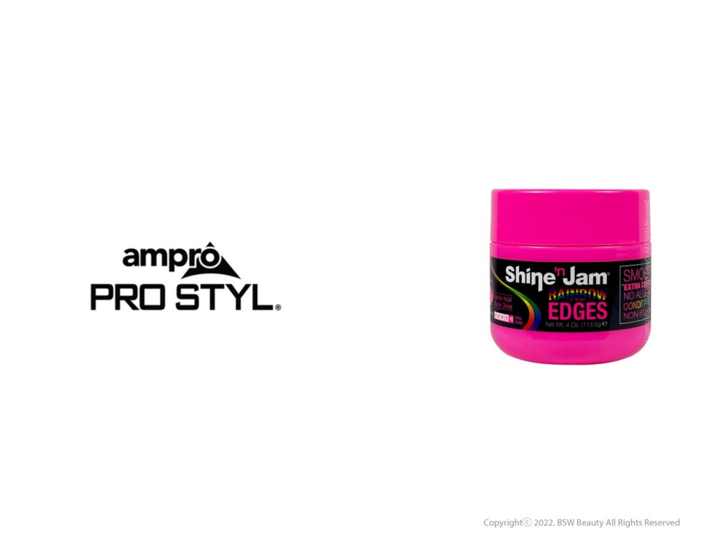 AMPRO PRO STYLE SHINE'N JAM RAINBOW EDGES STRAWBERRY 4oz